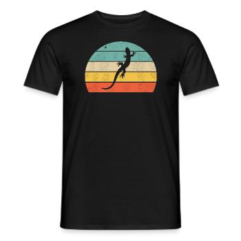 Gecko - Männer T-Shirt - Schwarz - Vorne - AI Model Male 178 light (178cm)