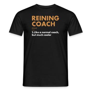 Définition Pure Coach Reining - T-shirt homme - noir - Devant - AI Model Male 178 light (178cm)