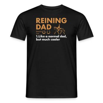 Définition Pure Dad Reining - T-shirt homme - noir - Devant - AI Model Male 178 light (178cm)