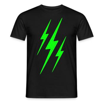green flashes - Men's T-Shirt - black - Front - AI Model Male 178 light (178cm)