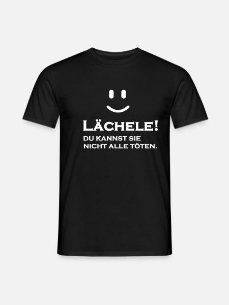 laechele du kannst sie nicht weiiss - Männer T-Shirt - Schwarz