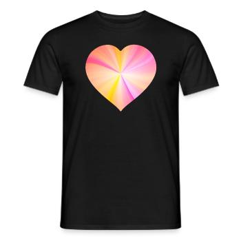 Heart Beam - Men's T-Shirt - black - Front - AI Model Male 178 light (178cm)
