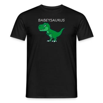 Chemise drôle de dinosaure de bébé - T-shirt homme - noir - Devant - AI Model Male 178 light (178cm)