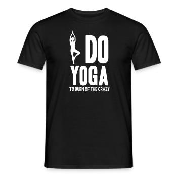 Funny Yoga - Chemise - T-shirt homme - noir - Devant - AI Model Male 178 light (178cm)