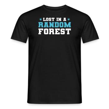 Random Forrest Lost - Chemise - T-shirt homme - noir - Devant - AI Model Male 178 light (178cm)
