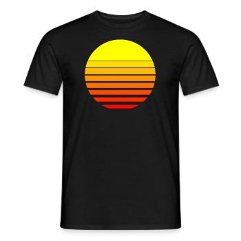 Soleil, lever du soleil, coucher du soleil - T-shirt homme - noir - Devant - AI Model Male 178 light (178cm)