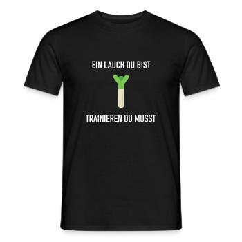 Lauch Fitness Gym Training Fun Humor Geschenk - Männer T-Shirt - Schwarz - Vorne - AI Model Male 178 light (178cm)