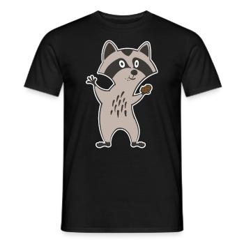 cookie racoon - Männer T-Shirt - Schwarz - Vorne - AI Model Male 178 light (178cm)