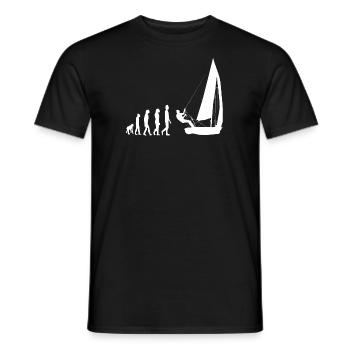 Sailing Sailboat Sailing Evolution - Men's T-Shirt - black - Front - AI Model Male 178 light (178cm)