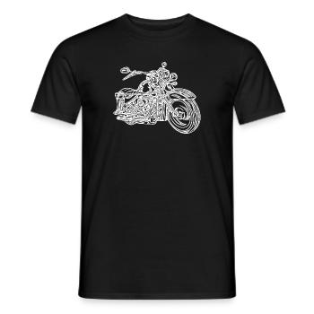 Retro vintage motorcycle - biker motif - Men's T-Shirt - black - Front - AI Model Male 178 light (178cm)