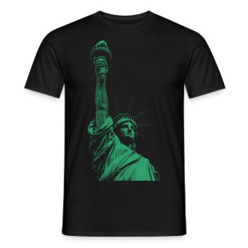 Statue de la Liberté - T-shirt homme - noir - Devant - AI Model Male 178 light (178cm)