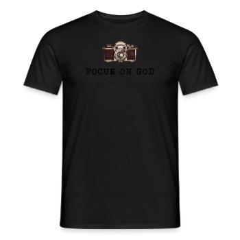 DLM FOCUS ON GOD B1U - Men's T-Shirt - black - Front - AI Model Male 178 light (178cm)