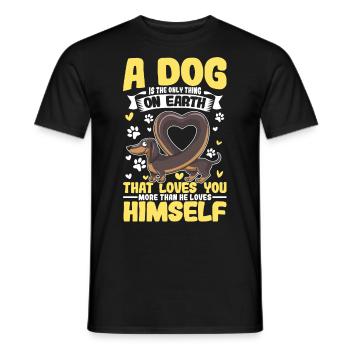 Dackel Liebe Dackel Spruch Hundespruch - Männer T-Shirt - Schwarz - Vorne - AI Model Male 178 light (178cm)