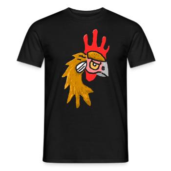 Chicken - Men's T-Shirt - black - Front - AI Model Male 178 light (178cm)
