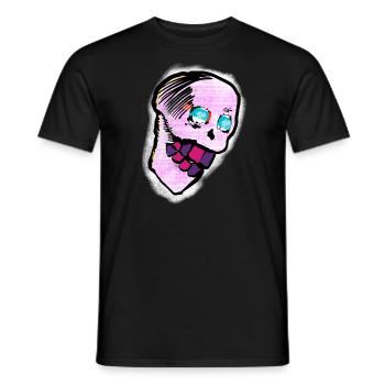 Calavera Skull Art - Men's T-Shirt - black - Front - AI Model Male 178 light (178cm)