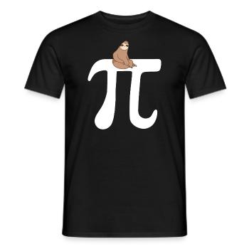 Math Sloth Pi - Men's T-Shirt - black - Front - AI Model Male 178 light (178cm)