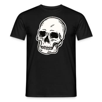 Skull Skeleton Skull Horror Cadeau d’Halloween - T-shirt homme - noir - Devant - AI Model Male 178 light (178cm)