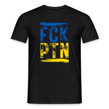Fuck Poutine FCK PTN - T-shirt homme - noir - Devant - AI Model Male 178 light (178cm)