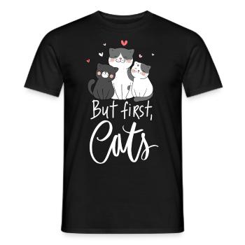 Amour des chats pour les amoureux des chats - T-shirt homme - noir - Devant - AI Model Male 178 light (178cm)