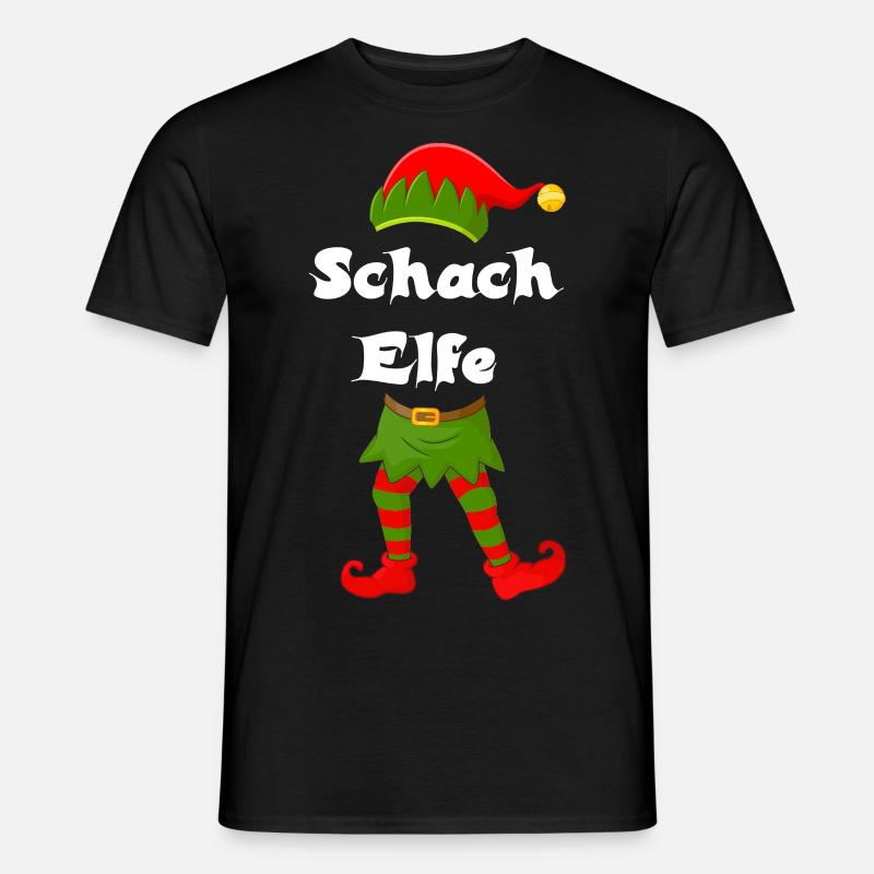 Schach Elfe - Männer T-Shirt - Schwarz