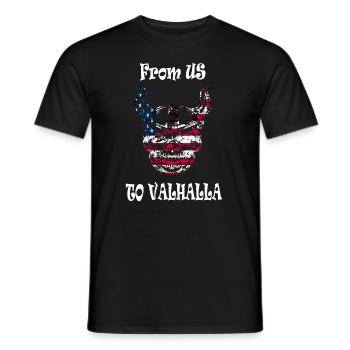 Viking des États-Unis - T-shirt homme - noir - Devant - AI Model Male 178 light (178cm)