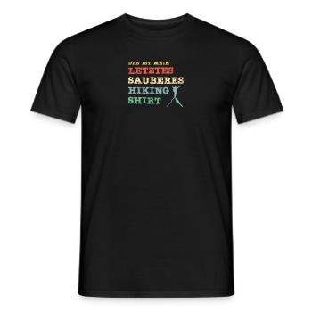 C’est ma dernière chemise de randonnée propre - T-shirt homme - noir - Devant - AI Model Male 178 light (178cm)