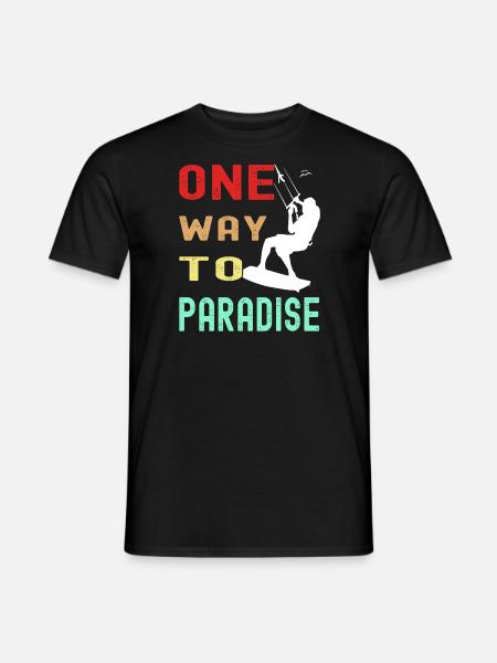 One Way To Paradise Der Weg zum Pardies - Männer T-Shirt - Schwarz
