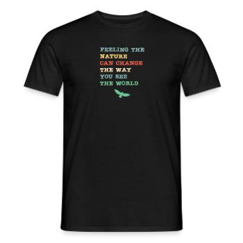 Feeling the nature can change the way you see the - Männer T-Shirt - Schwarz - Vorne - AI Model Male 178 light (178cm)
