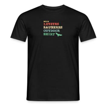 Mein letztes sauberes Outdoor Shirt - Männer T-Shirt - Schwarz - Vorne - AI Model Male 178 light (178cm)