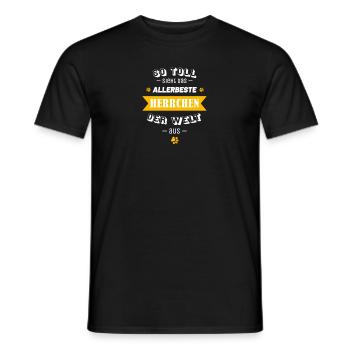 So toll sieht das allerbeste Herrchen der Welt aus - Männer T-Shirt - Schwarz - Vorne - AI Model Male 178 light (178cm)