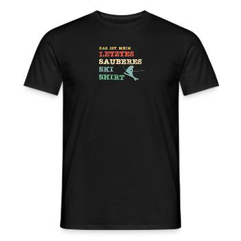 Das ist mein letztes sauberes Ski Shirt - Männer T-Shirt - Schwarz - Vorne - AI Model Male 178 light (178cm)