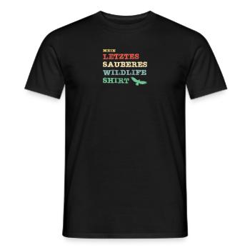 Mein letztes sauberes Wildlife Shirt - Männer T-Shirt - Schwarz - Vorne - AI Model Male 178 light (178cm)