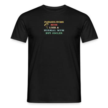 Paragliding Mum - like a normal Mum but cooler - Männer T-Shirt - Schwarz - Vorne - AI Model Male 178 light (178cm)