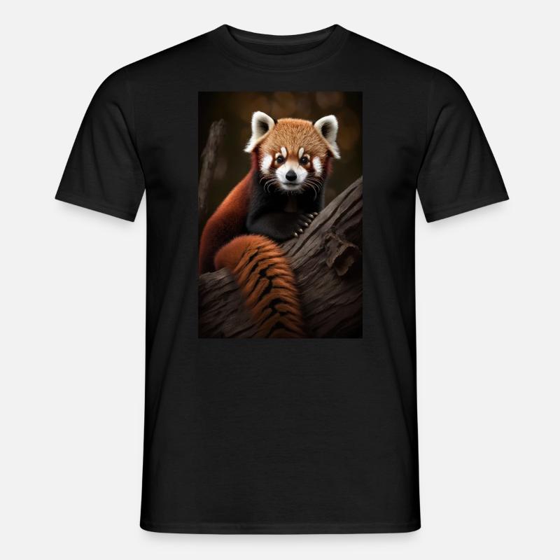 Süßer Roter Panda - Männer T-Shirt - Schwarz