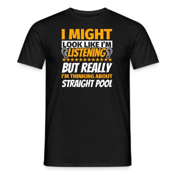 Straight Pool Fun Cadeau - T-shirt homme - noir - Devant - AI Model Male 178 light (178cm)