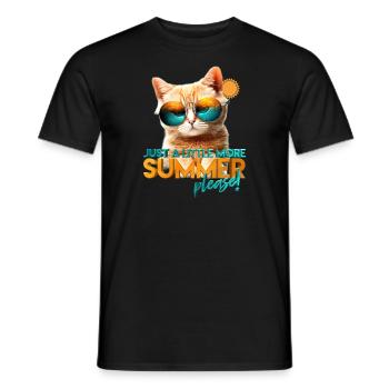 Summer cat - Men's T-Shirt - black - Front - AI Model Male 178 light (178cm)