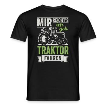 Mir reichts ich geh Traktor fahren Bauer Landwirt - Männer T-Shirt - Schwarz - Vorne - AI Model Male 178 light (178cm)