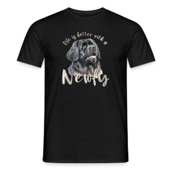 Terre-Neuvien - T-shirt homme - noir - Devant - AI Model Male 178 light (178cm)