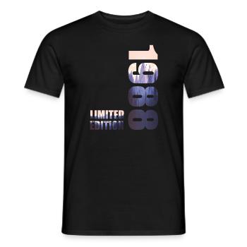 1988. Limited Edition T-Shirt Geburtstags Idee - Männer T-Shirt - Schwarz - Vorne - AI Model Male 178 light (178cm)
