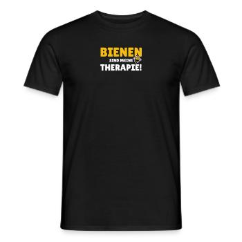 Bienen sind meine Therapie - Männer T-Shirt - Schwarz - Vorne - AI Model Male 178 light (178cm)