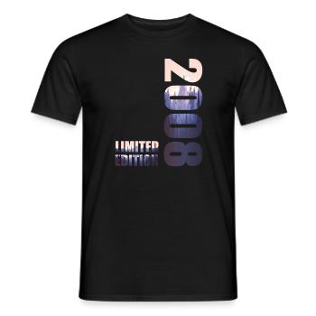 2008. Limited Edition T-Shirt Birthday Idea - Men's T-Shirt - black - Front - AI Model Male 178 light (178cm)