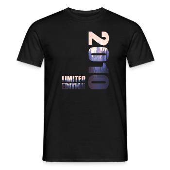 Idée d’anniversaire de t-shirt édition limitée 2010 - T-shirt homme - noir - Devant - AI Model Male 178 light (178cm)