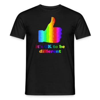 it´s OK to be different - Männer T-Shirt - Schwarz - Vorne - AI Model Male 178 light (178cm)