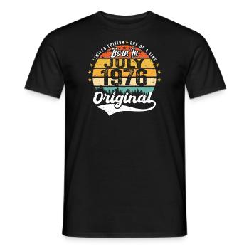 1976 Juli - Jahre Großartigkeit seit Juli 1976 - Männer T-Shirt - Schwarz - Vorne - AI Model Male 178 light (178cm)