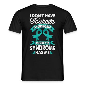 Je n’ai pas de bande bleu-vert pour le - T-shirt homme - noir - Devant - AI Model Male 178 light (178cm)