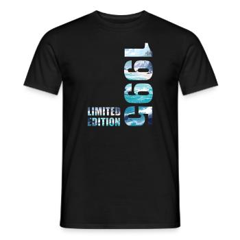 1995 Limited Edition T-Shirt Geburtstags Idee - Männer T-Shirt - Schwarz - Vorne - AI Model Male 178 light (178cm)