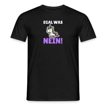 Egal was - NEIN! - Männer T-Shirt - Schwarz - Vorne - AI Model Male 178 light (178cm)
