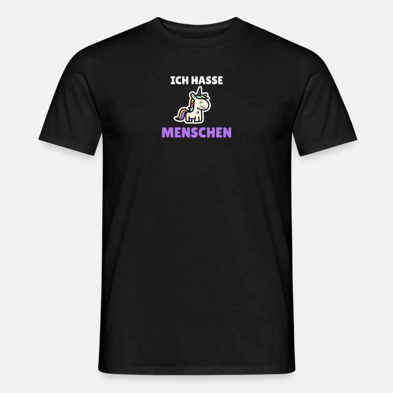 Ich hasse Menschen - Männer T-Shirt - Schwarz