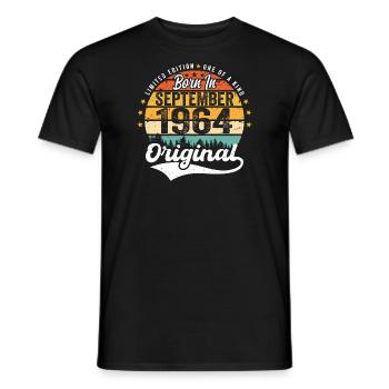 September 1964 Jubilee 1964 September - Men's T-Shirt - black - Front - AI Model Male 178 light (178cm)