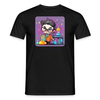 Mignon petit scientifique - T-shirt homme - noir - Devant - AI Model Male 178 light (178cm)
